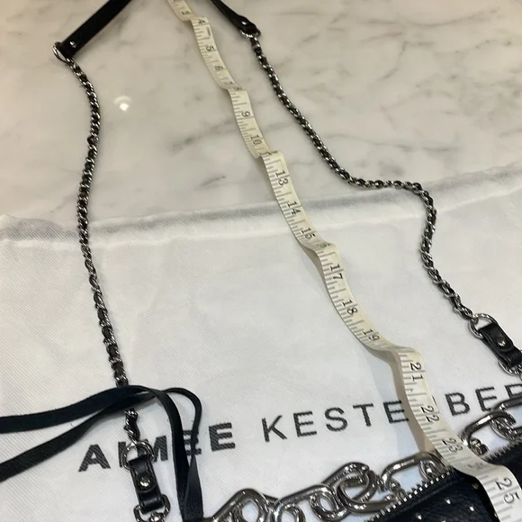 Aimee Kestenberg Black Studded Chain-Accent Shoulder Bag - Picture 13 of 14